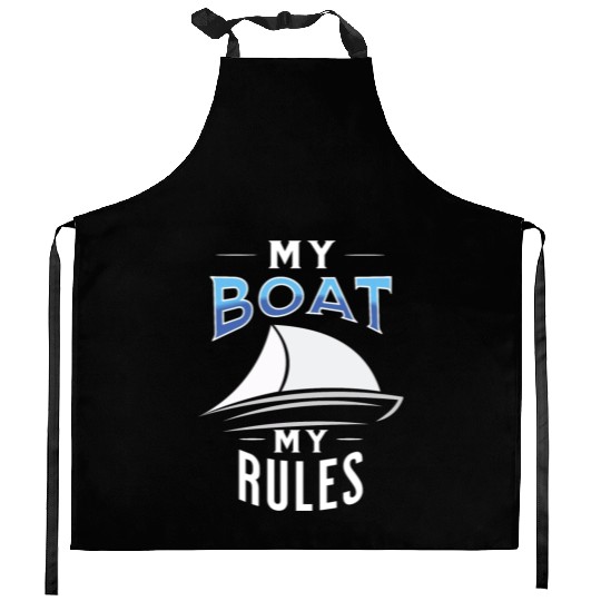 My boat my rules nice Kitchen Aprons for sailors
