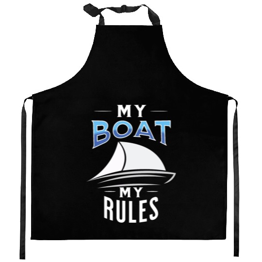 My boat my rules nice Kitchen Aprons for sailors