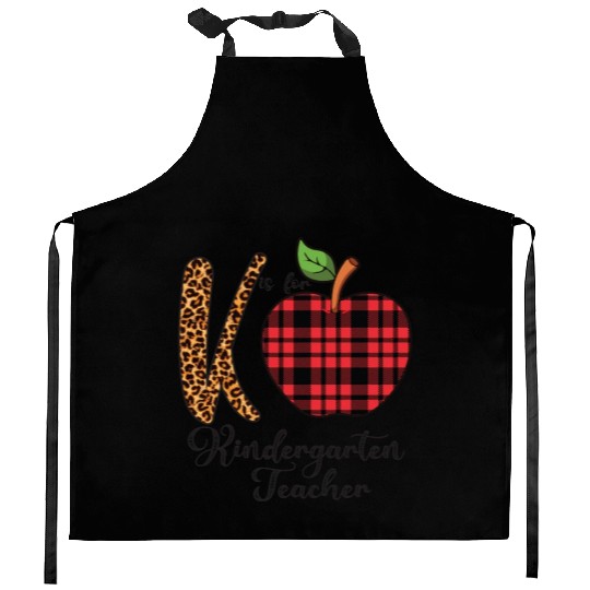 K is For Kindergarten Teacher Kitchen Aprons