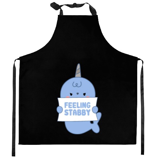 Feeling Stabby, Narwhal Kitchen Aprons