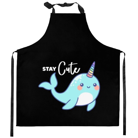 Stay Cute, Narwhal Kitchen Aprons