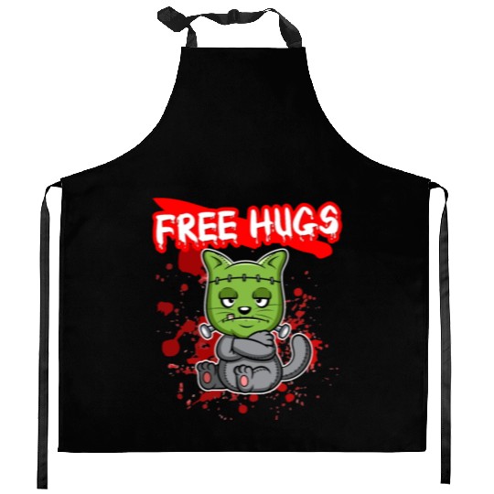 Free Hugs Halloween Sarcasm Scary Creepy Costume Kitchen Aprons