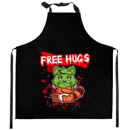 Free Hugs Halloween Sarcasm Scary Creepy Costume Kitchen Aprons