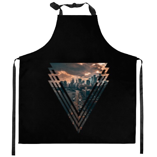 Manhattan in Triangle Kitchen Aprons