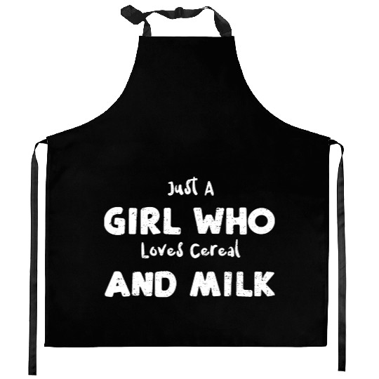 Just A Girl Who Loves Cereal And... Kitchen Aprons
