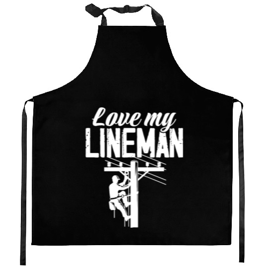 Love My Lineman Kitchen Aprons