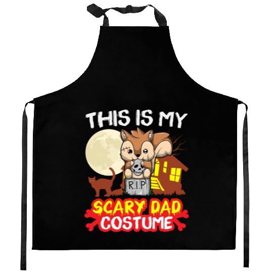 This Is My Scary Dad Costume Funny Halloween Kitchen Aprons