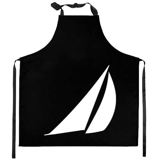 Sailing Boat With Sails For Sailors And Captains Kitchen Aprons