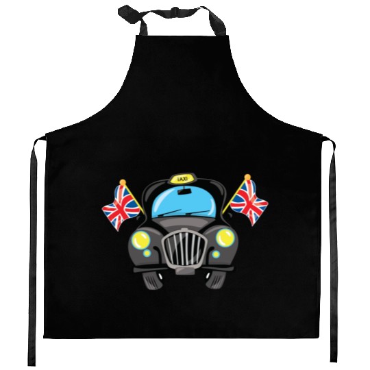 Taxi Hackney the black cab in London Kitchen Aprons