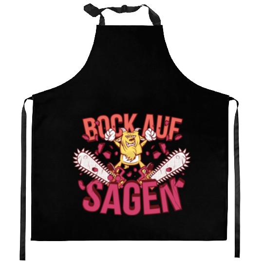 Chainsaw Goat Kitchen Aprons
