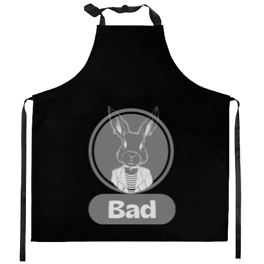 Punk rock bunny Kitchen Aprons