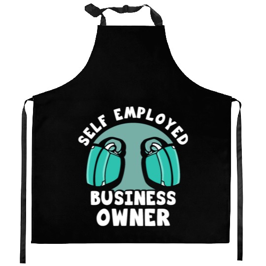 Self Employed Business Owner Freelancer Work Boss Kitchen Aprons