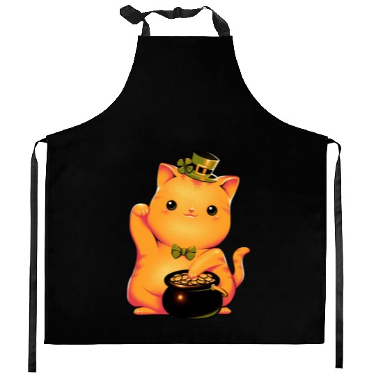 cat Irish Lucky Cat Kitchen Aprons