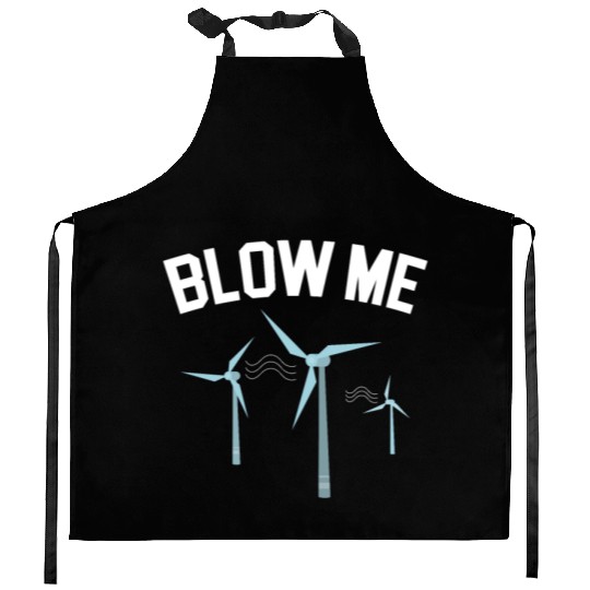 Blow Me Wind Renewable Energy Windtech Windmill Kitchen Aprons