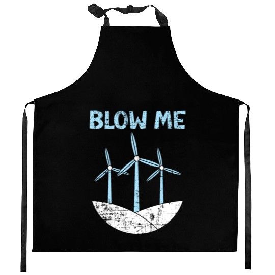 Blow Me Wind Renewable Energy Windtech Windmill Kitchen Aprons