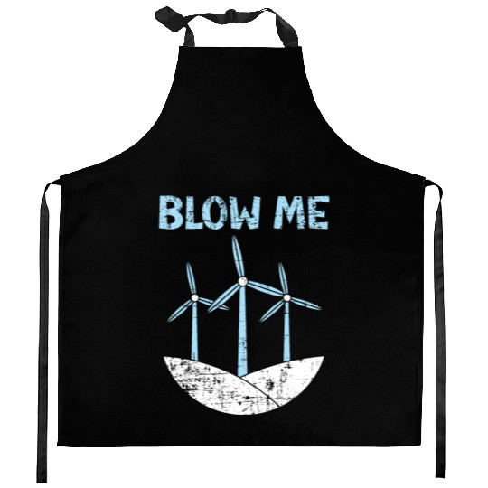 Blow Me Wind Renewable Energy Windtech Windmill Kitchen Aprons