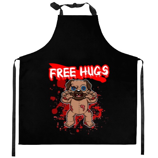 Free Hugs Halloween Sarcasm Scary Creepy Costume Kitchen Aprons