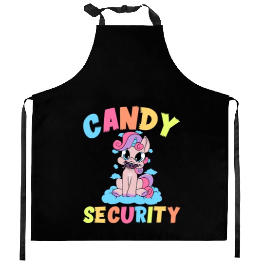 Candy Security Funny Easy Unicorn Halloween Costum Kitchen Aprons