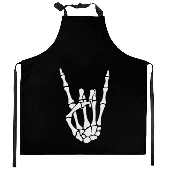 Happy Halloween Skeleton Hand FunnyTrick or treat Kitchen Aprons