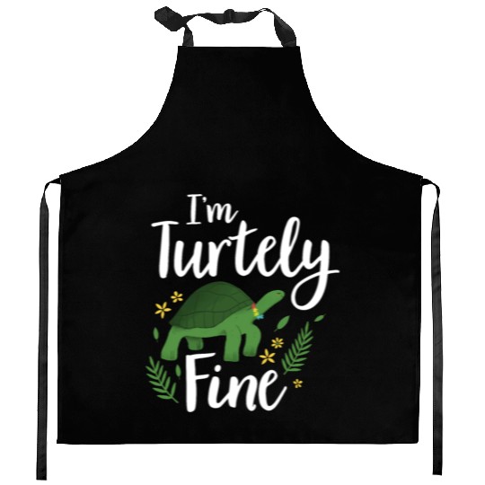 Turtle Relaxed Chilling Sea Ocean Beach Kitchen Aprons