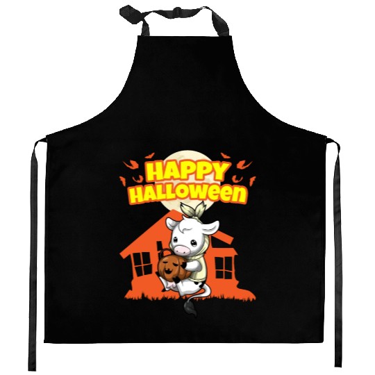 Happy Halloween Scary Funny Hallow's Eve Costume Kitchen Aprons