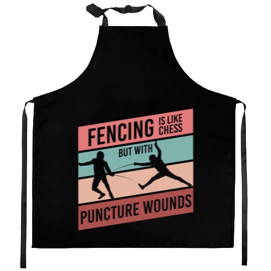 Fencing Sabre Kitchen Aprons