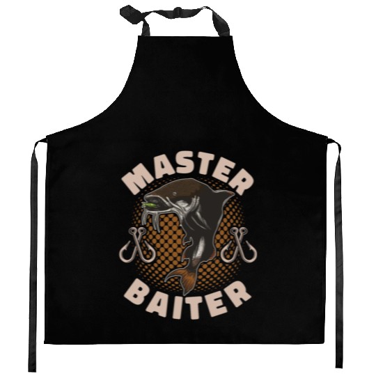 Master Baiter - Wels Catfish Hunter Kitchen Aprons