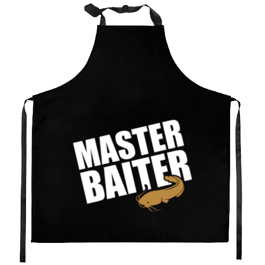 Master Baiter - Wels Catfish Hunter Kitchen Aprons