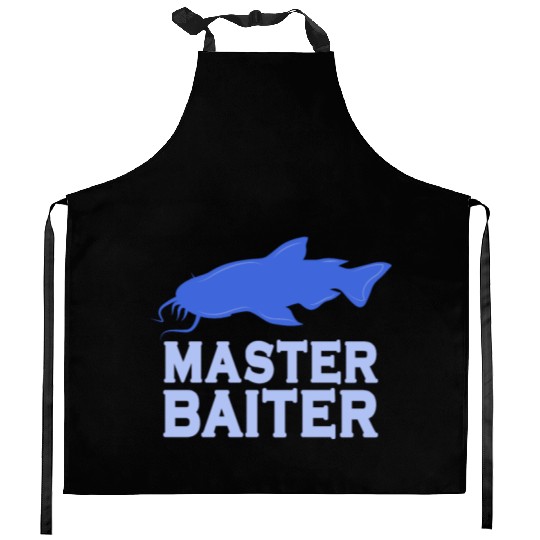 Master Baiter - Wels Catfish Hunter Kitchen Aprons
