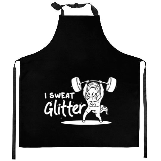 Unicorn Muscle Workout Fitness Training Sport Gym Kitchen Aprons