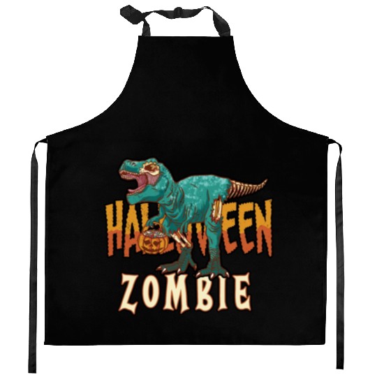 Halloween Boys Girls Dinosaur Skeleton Zombie T Kitchen Aprons