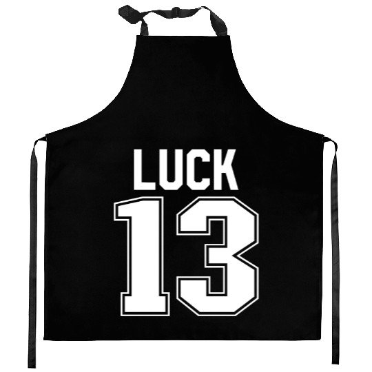 Luck 13 Jersey 13 My Lucky Number Lucky Thirteen Kitchen Aprons