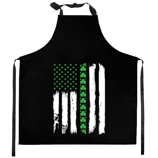 Irish American Flag St Patrick'S Day Kitchen Aprons