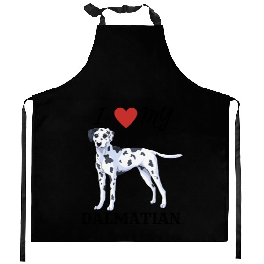 I Love My Dalmatian Kitchen Aprons