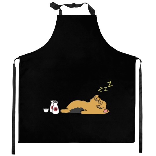 Yorkshire Terrier Sake Drunk Kitchen Aprons
