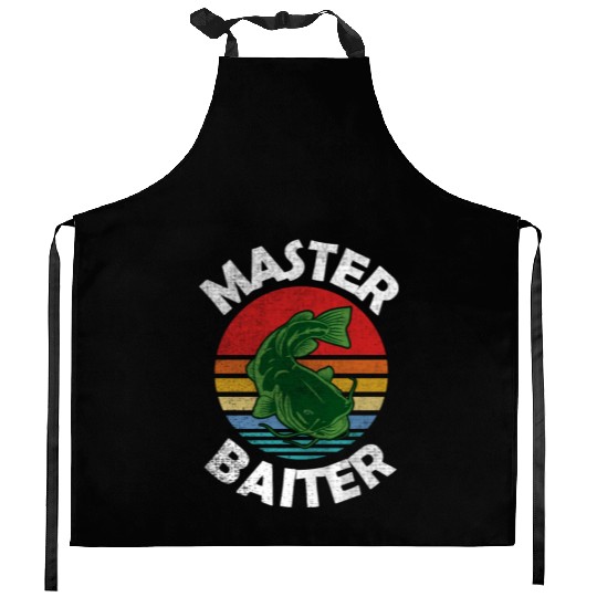 Master Baiter - Wels Catfish Hunter Kitchen Aprons