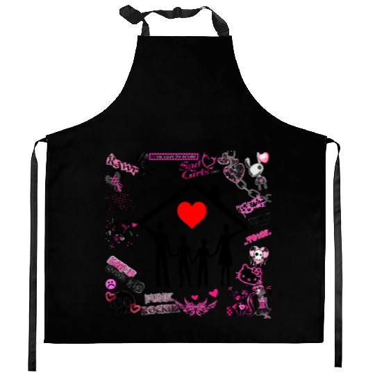 family love forever Kitchen Aprons