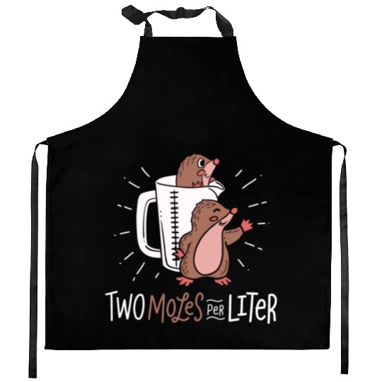 Two Moles Per Liter Science Experiment Laboratory Kitchen Aprons