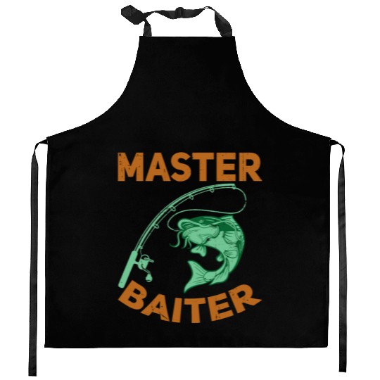 Master Baiter - Wels Catfish Hunter Kitchen Aprons