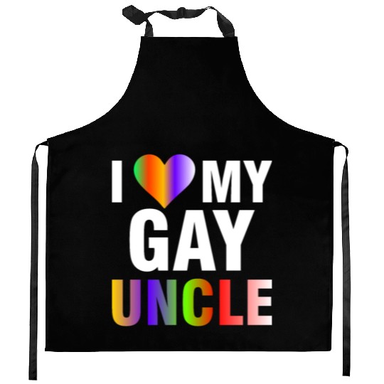 I Love My Gay Uncle Kitchen Aprons