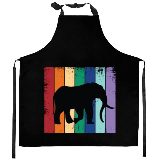 Elephant Silhouette Kitchen Aprons