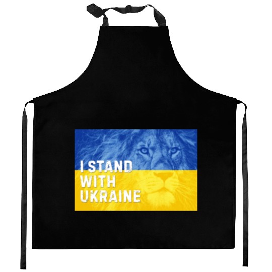 Ukraine Independence Day. I Stand with Ukraine Kitchen Aprons