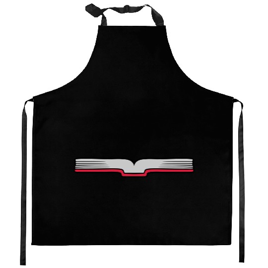 Open book pages open Kitchen Aprons