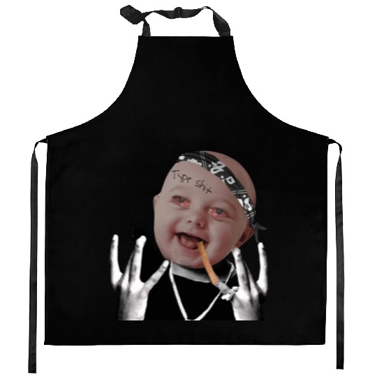 Gangster baby type shit Kitchen Aprons