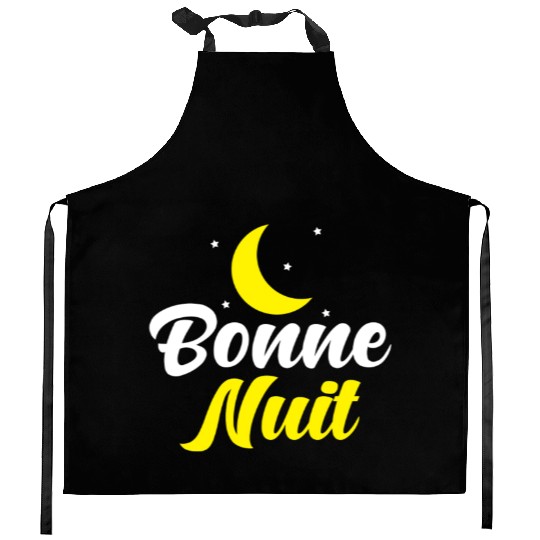 Bonne Nuit French French Good Night Kitchen Aprons