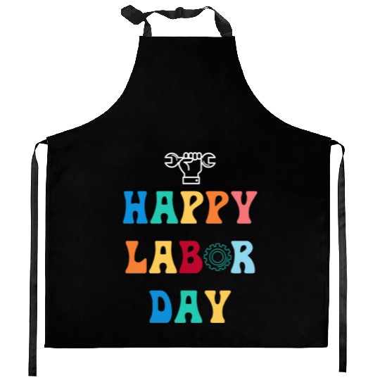Happy Labor Day For Men Women Kids Kitchen Aprons