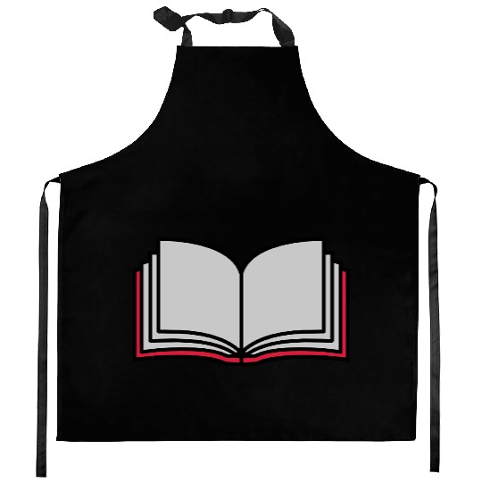 school open book pages Kitchen Aprons