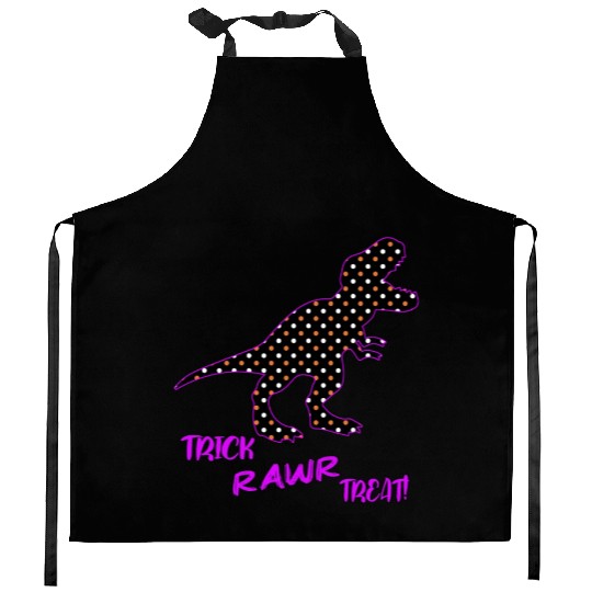 Trick RAWR Treat! - Halloween Tyrannosaurus Rex Kitchen Aprons