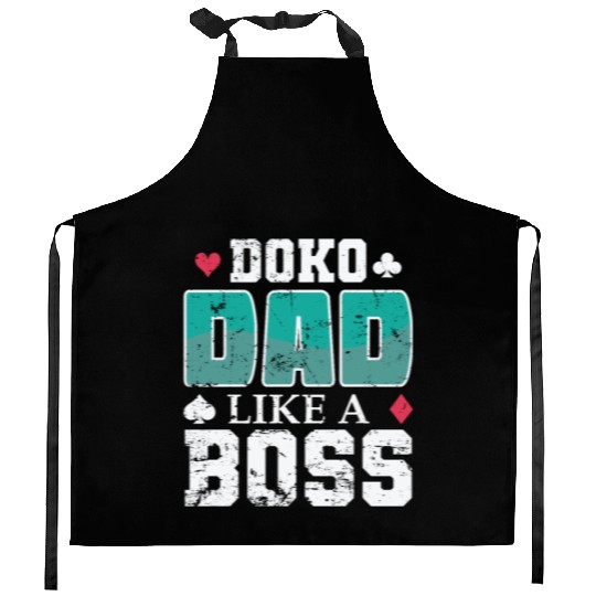 Doko Dad Like a Boss Card Game Hobby Kitchen Aprons