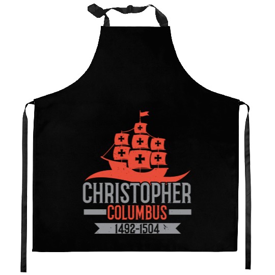 Columbus Day Navigator Ship Christopher Columbus Kitchen Aprons